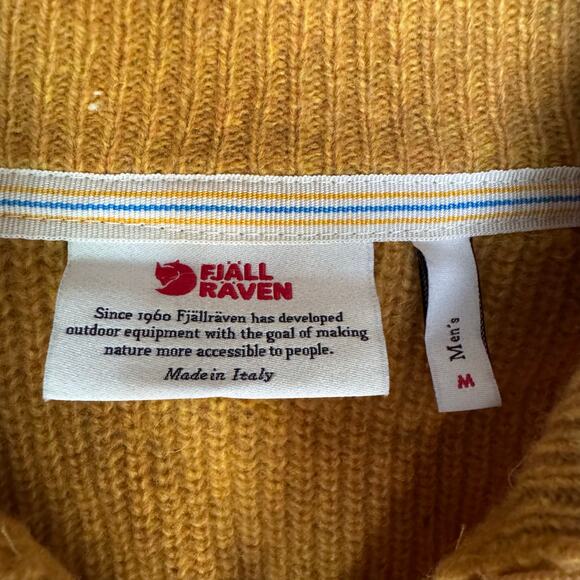 Fjällräven Sweater Pullover Greenland Re-Wool Acorn Recycled Wool Half Zip M - Picture 7 of 9